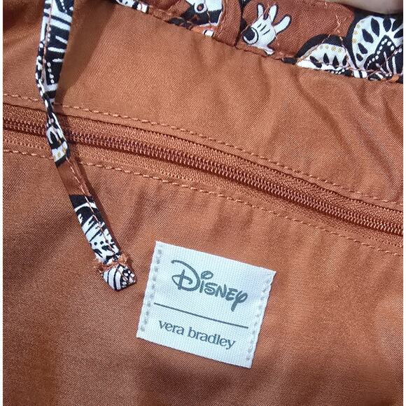 Vera Bradley Mickey & Minnie's Flirty Floral Potter's Clay Small East West Tote - Picture 12 of 14